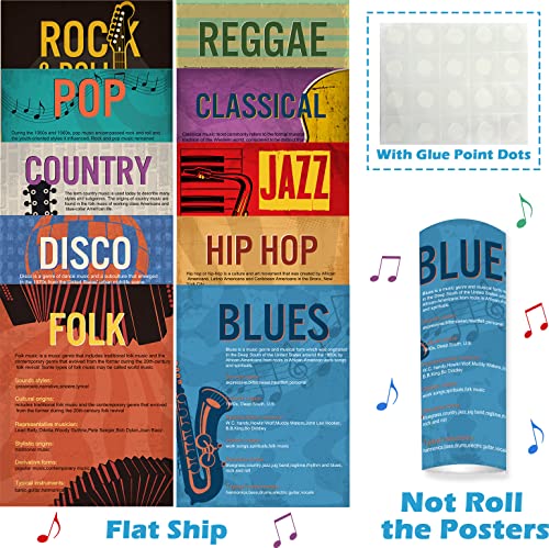 Image of Music Genre Bulletin Board Set for Classroom Decorations - Educational Posters for Primary, Middle, and High School or Homeschool Supplies