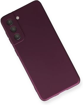 Nevarium Samsung Galaxy S21 FE Kılıf Yumuşak Dokulu Silikon Premium - Mürdüm