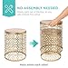 Best Choice Products Metal Accent Table, Set of 2 Decorative Round End Tables Nightstands, Coffee Side Tables for Living Room Bedroom Office, Nesting - Gold