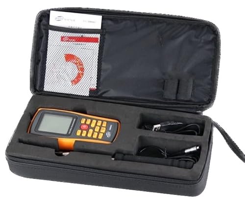 Hot Wire Anemometer, Handheld CMM CFM Meter, Air Flow Velocity Meter, Air Temperature Gauge, Wind Speed Meter with Backlit LCD Display for in-Duct HVAC Airflow Air Velocity, Bendable Telescopic Probe