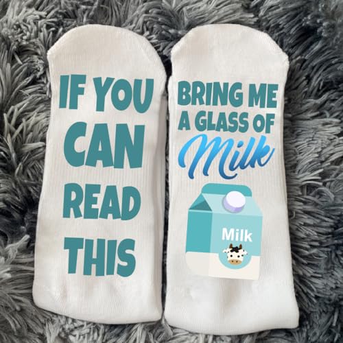 Funky Fun Milk Socks – Vegan and Vegetarian Novelty Design for Men and Women, Christmas Stocking Stuffers3