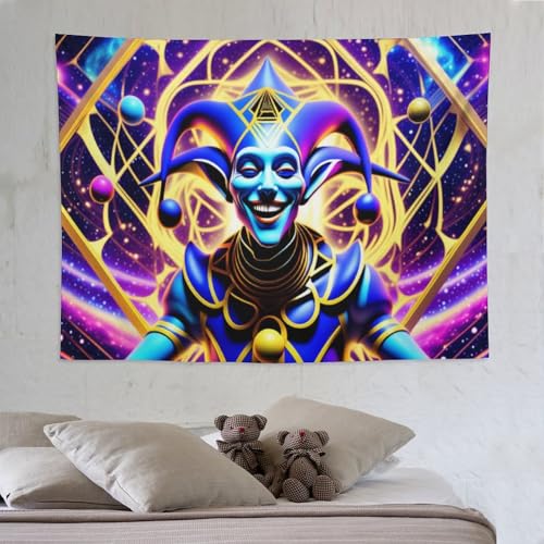 Tapisserie clown de cirque PAZZK drapé mural 3D pour créer un salon artistique