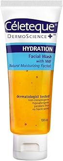 Celeteque DermoScience Hydration Facial Wash 100mL | Gentle & Hydrating Formula | Dermatologist-Tested | pH-Balanced & Soap-Free | For Soft, Refreshed Skin | Suitable for All Skin Types