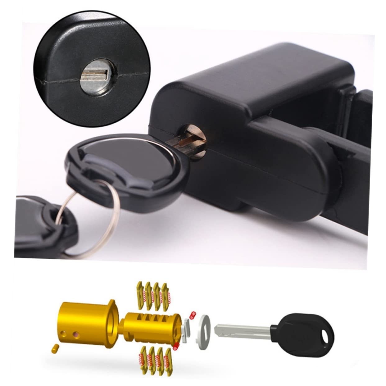 Candado Plegable de Acero para Bicicleta Cable, Seguridad Antirrobo
