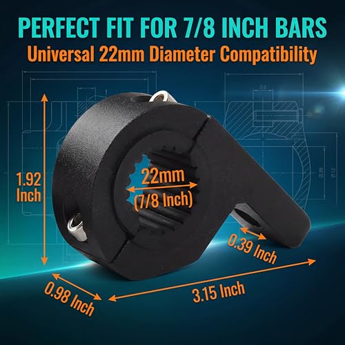 Image of ANKIA 2Pcs Motorcycle LED Light Horizontal Clamp Mounting Bracket Kit Fit on 7 /8 inch Bull Bars Roof Racks Roll Cages for Motorcycle ATV UTV Spotlights Fog Light Mount Motorbike Accessories (M10)