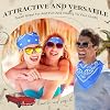 Suhine 200 Pcs Bandanas Bulk 22 x 22 Inch Paisley Bandanas for Men Women Outdoor Headband Summer Party Team DIY Craft(Lake Blue) #4
