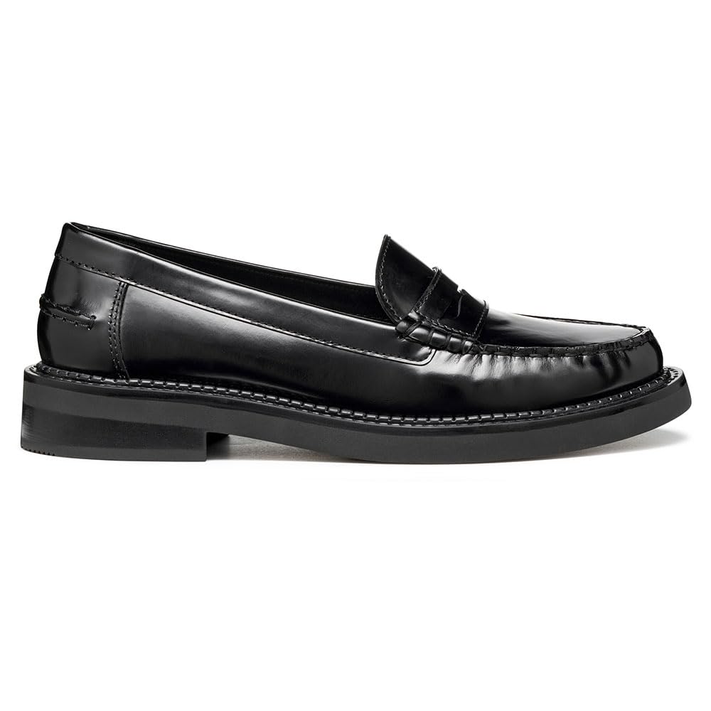 Geox Women's D Serilda Loafer, Black, 36.5 EU, Black, 3.5 UK