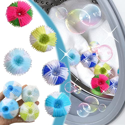 BETUGIFT 2 Stück Zufällige Farbe Waschbälle,Waschmaschine Ball, Waschkugel Flusenentferner,Wäscherei Bälle,Waschbälle für Waschmaschine Cover