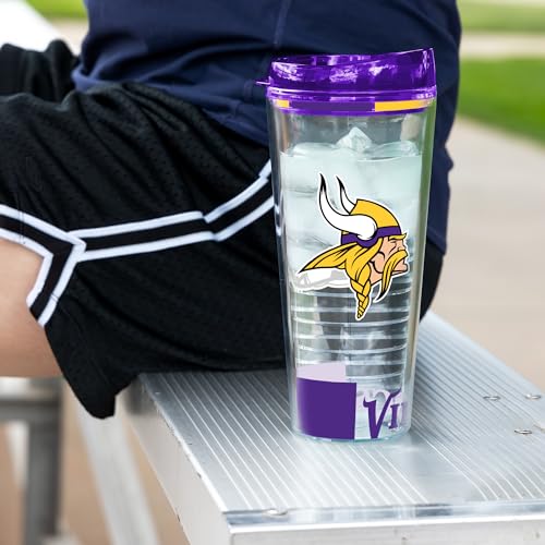 Image of Rico Industries NFL Football Double Wall Classic 16oz Or 20oz Tritan Tumbler W Lid