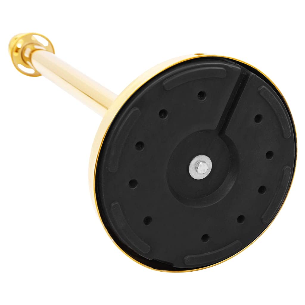 Vip Poteau de dépôt doré 3 pièces - Cordon rouge 150 cm - 6,5 kg par poteau - Poteaux de clôture pour mariage, restaurant et club