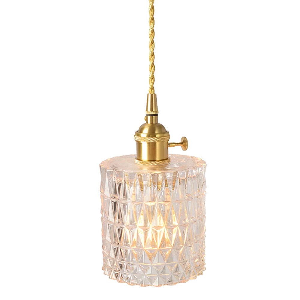 Luz, Luces LED nórdicas de Un Solo cabezal, lámpara colgante de latón, Cuerpo de lámpara, pantalla de vidrio, Minimalista, Ajustable, para colgar en El techo, adecuada para dormit