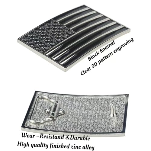 American Flag Square Belt Buckle, Waist Band, Jeans Decorative Leather Belt 5