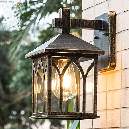 Applique Extérieure Anti-Pluie Luminaire Rétro Étanche en Métal Inoxydable pour Allée