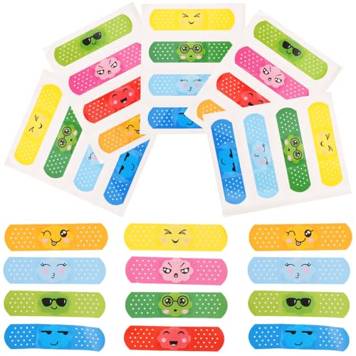 BCOATH Apósitos Adhesivos para Heridas Infantiles Diseño de Dibujos Animados 40 Unidades Impermeables y Transpirables Material PE Elástico y Colorido Ideales para Uso Diario y