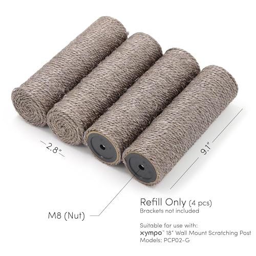 Recambio poste rascador sisal 9" gris x4 miniatura 2