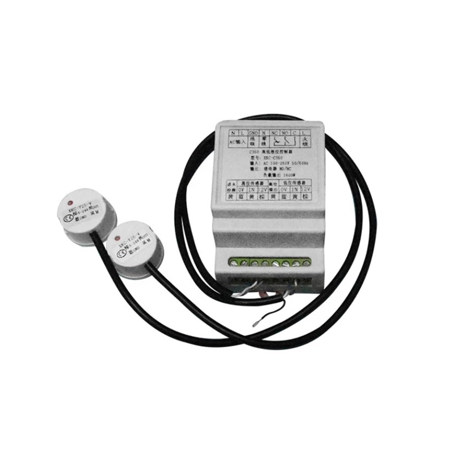 Misuratore di Portata, Controller del Livello del Liquido Alto e Basso, sensore Automatico Intelligente di riempimento e drenaggio Acqua Senza Contatto(C350-1P 3m)