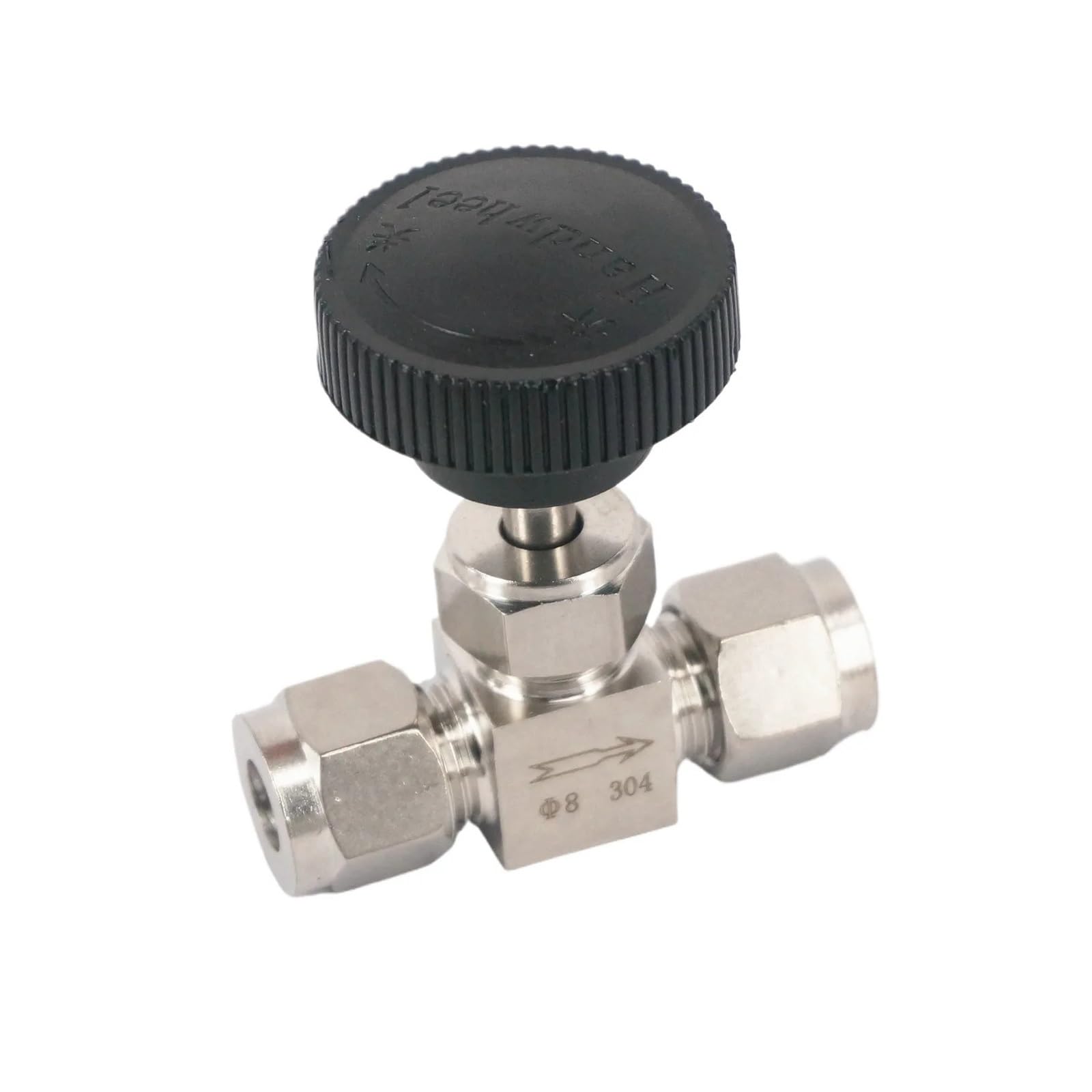 AARTERZZA Fit Tube O.D 12mm 304 Stainless Steel Shut Off Valve Flow Control Needle Valve Compression Fitting