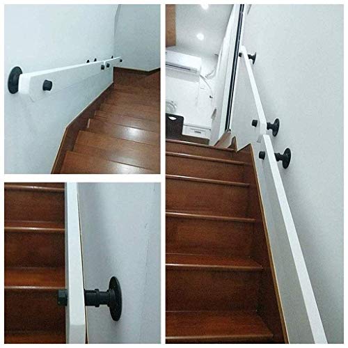 Rampe d'escalier en bois haute sécurité avec tiges de support mural