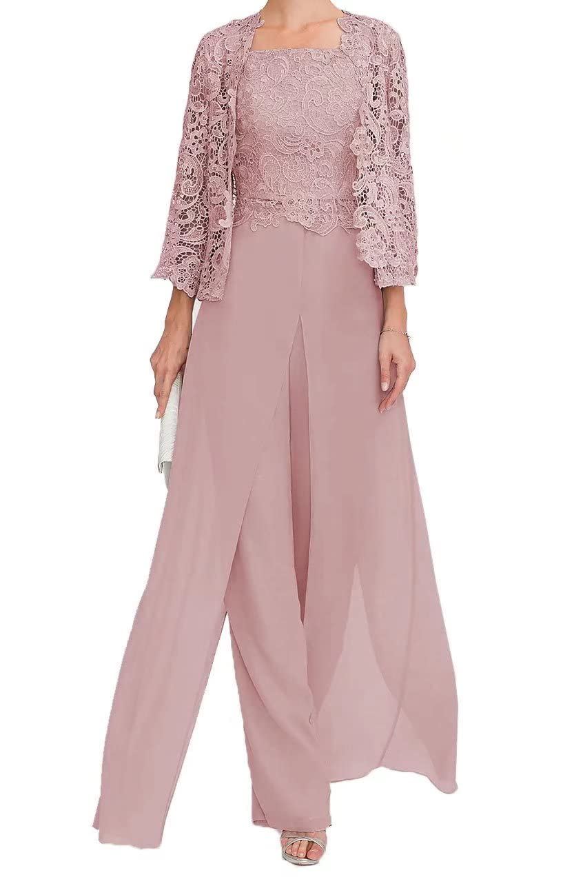 Hosenanzug Damen Festlich Hochzeit - Chiffon Abendanzug mit Jacke Festliche Hochzeitsgast Kleider mit Ärmel