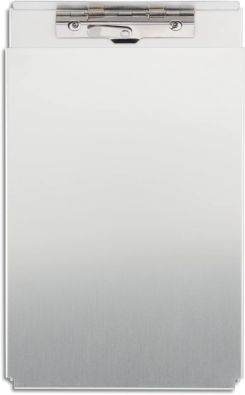 1828056 Memo Aluminum Storage Clipboard, Silver