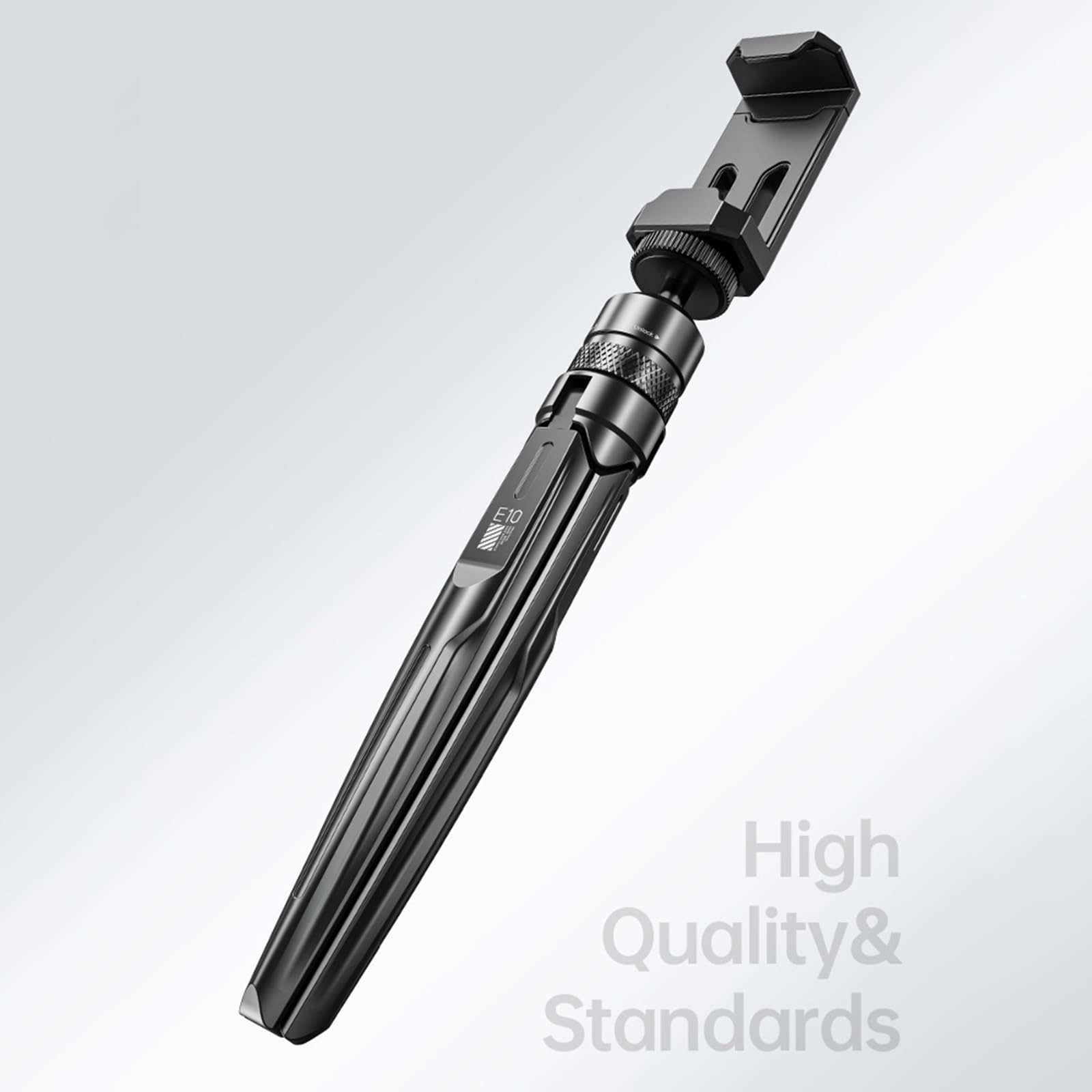 Robusto treppiede in alluminio lavorato per smartphone, Gray