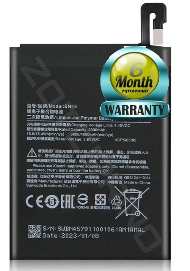 Image of Original BN45 Battery for Redmi Note 5 Pro MEI7S / MEI7 Battery with 6 Month Warranty***(CC299)