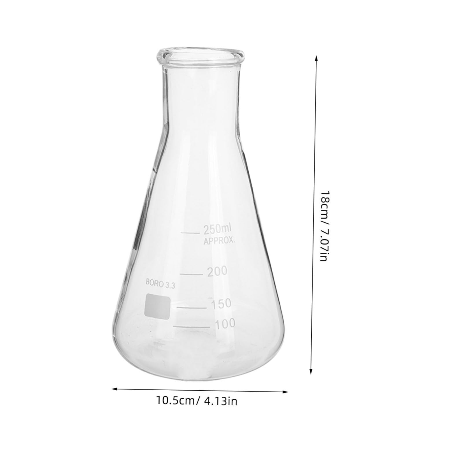 Veemoon 5piezas Científicos Borosilicato Unidades Matraz Erlenmeyer Cristalería Laboratorio