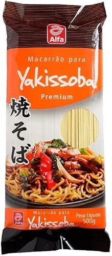 1 Pacote de Macarrão Yakissoba Premium Alfa 500g