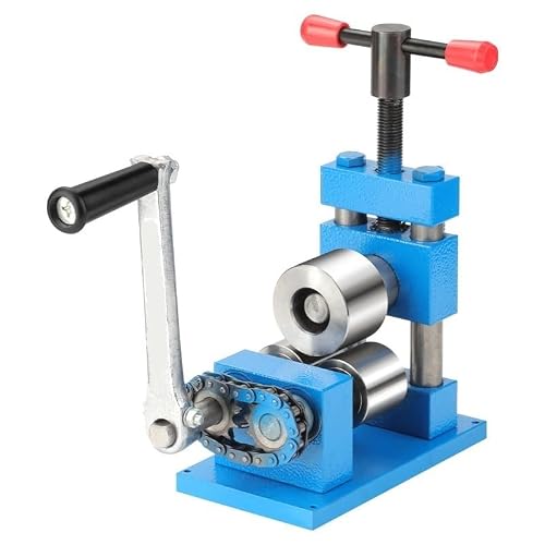 Manual Bangle & Ring Bending Machine, Hand Crank Jewelry Rolling Former with 56mm &18mm Steel Rollers for Jewelry Making Tool