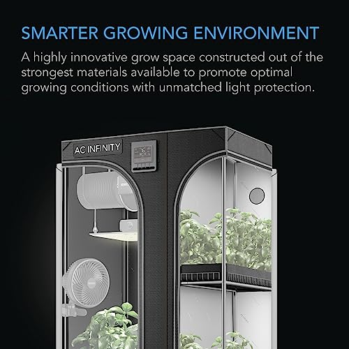 AC Infinity CLOUDLAB 864D 2-in-1 Advance Grow Tent, 60\"x48\"x80\" Thickest 1 in. Poles, Highest Density 2000D Diamond Mylar Canvas, 5x4 for Hydroponics Indoor Growing