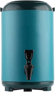 SZPLLZY Dispensador de Agua fría y Caliente de Acero Inoxidable, Tetera de Gran Capacidad con Sellado y Grifo, Color Azul, 8 l