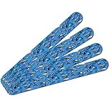 Ocean Life Whale Dolphin Manatee Shark Pattern Double-Sided Nail File Emery Board Set 4 Pack