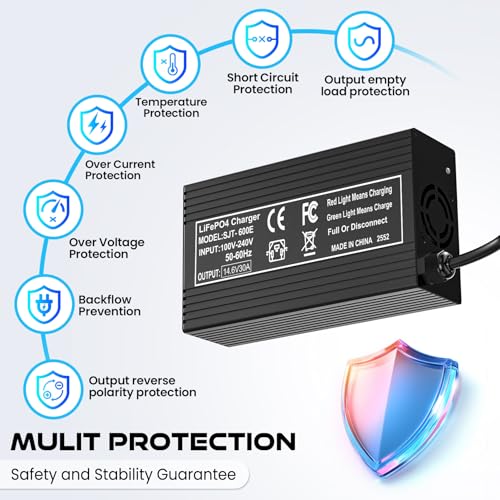 Chargeur LiFePO4 14.6V 30A pour restaurer les batteries à cycle profond - 4