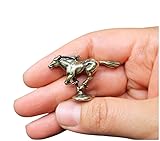 Mustang Horse Figurine Running Wild Horse Sculpture Brass Miniature Collectible Statue