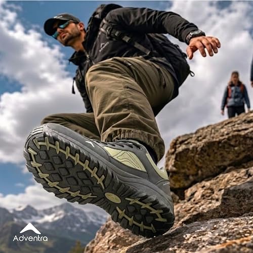 Image of Men Low Ankle Hiking Shoe | Rubber Sole | Lowland Hiking and Mid Mountain Trails | EH500