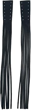 Motorcycle Black Leather Brake Clutch Lever Grip Cover with Fringes for Harley-Davidson Dyna FXD Super Glide