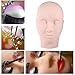 Injection Mannequin,1Pc Upgraded Makeup Eyelash Eyelashes Extensions Practice Soft Touch Rubber Practice Head Mannequin Training Head Model