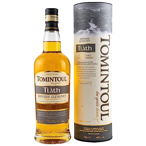 Tomintoul | Single Malt Scotch Whisky | Tlàth | Reifung in Ex-Bourbonfässer | Feine Vanille- und Toffeenote | 40% vol. | 700 ml