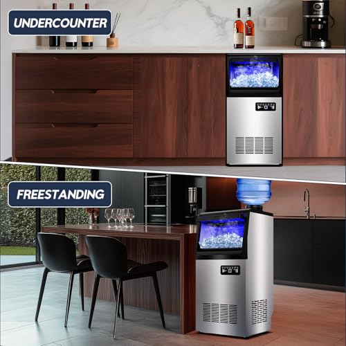 Máquina para hacer hielo 130 lb/24h con depósito 35 lb miniatura 6