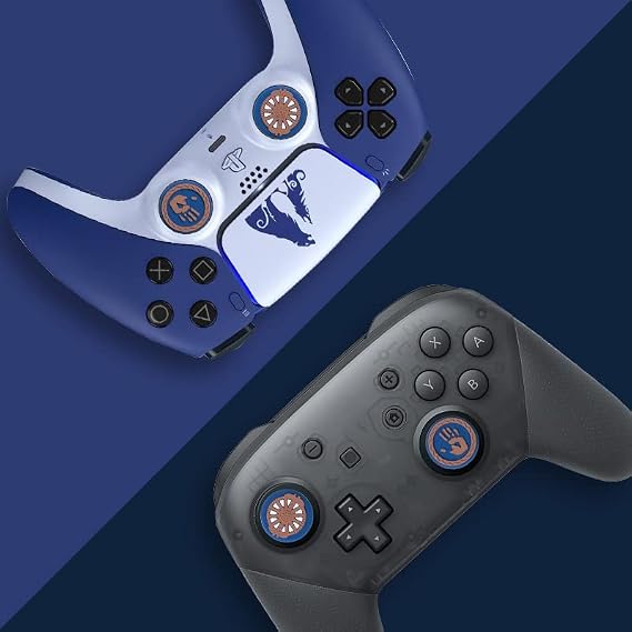 PS5 Controller Thumb Grips, Nintendo Switch Pro Controller, PS4, PS5, Xbox Controllers ile Uyumlu Yumuşak Silikon Joystick Kapakları - God of War Teması