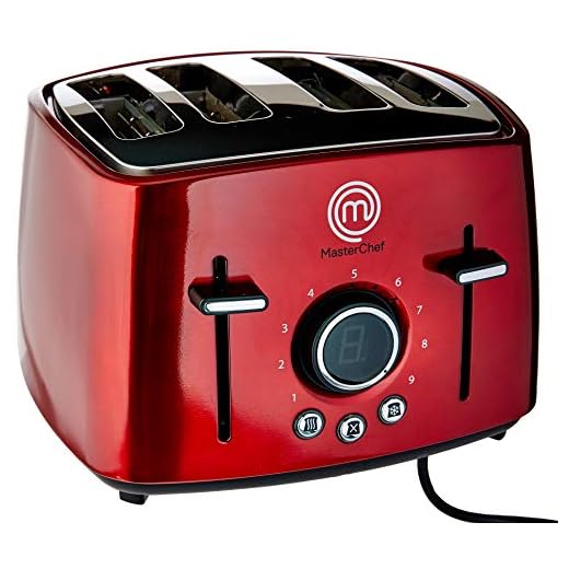 MasterChef, Torradeira 4 Pães Premium 1600W, 127V, TO3004V/01, Vermelho