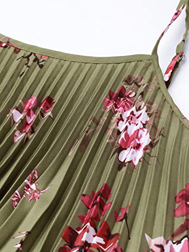 Image of Sassafras Women Floral Strappy Pleated Maxi Dress