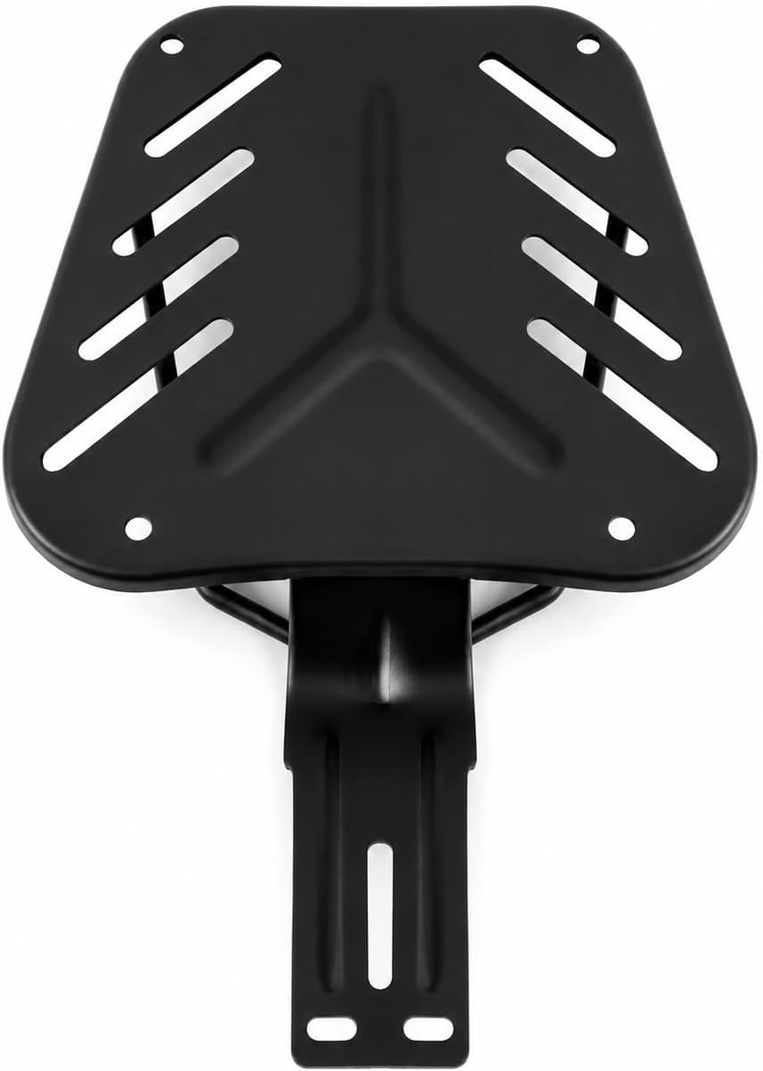 Universal Motorcycle Rear Luggage Rack – Heavy-Duty Iron Cargo Carrier Shelf, Black Finish