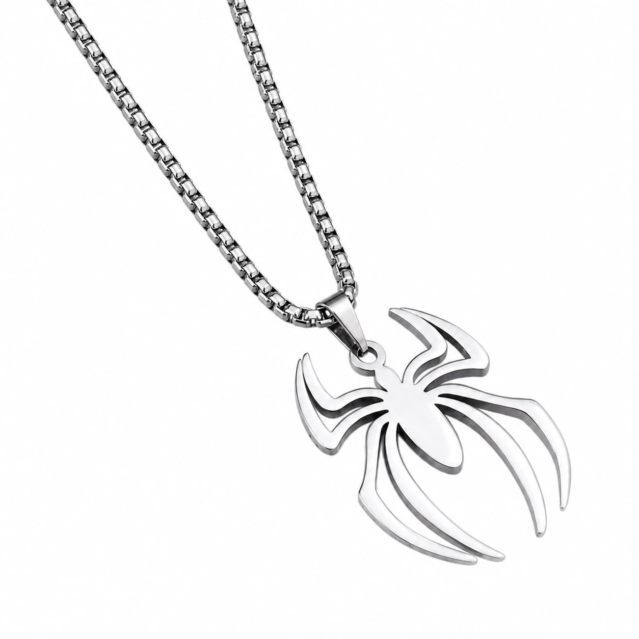 Faizam collection Spider Pendant Necklace, Silver
