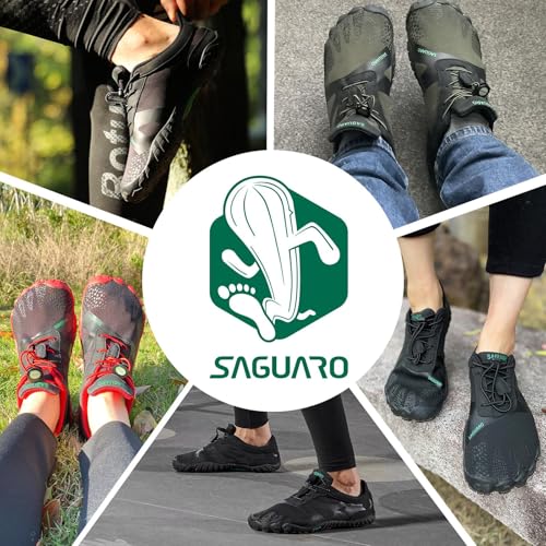 Miniatura 2 de Saguaro Hombre Mujer Zapatillas Barefoot Minimalistas Calzado De Training Ligeras Cmodas Para Caminar Senderismo Ciclismo Trail Running Trekking Playa Agua, Rojo, 42 Eu