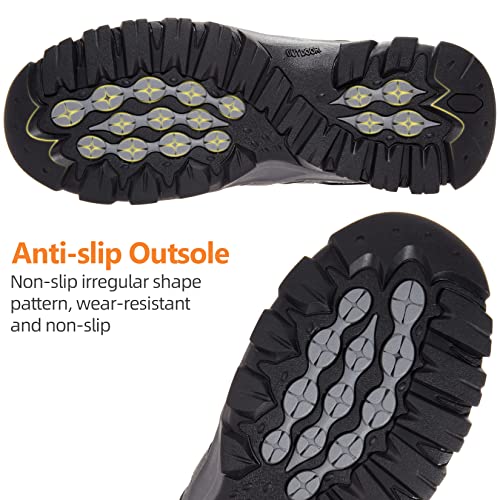 Golden Camel Men's Hiking Shoes Lightweight Trekking Shoes Non-Slip Breathable Outdoor Sneakers For Trail Running Walking Black #TOP4