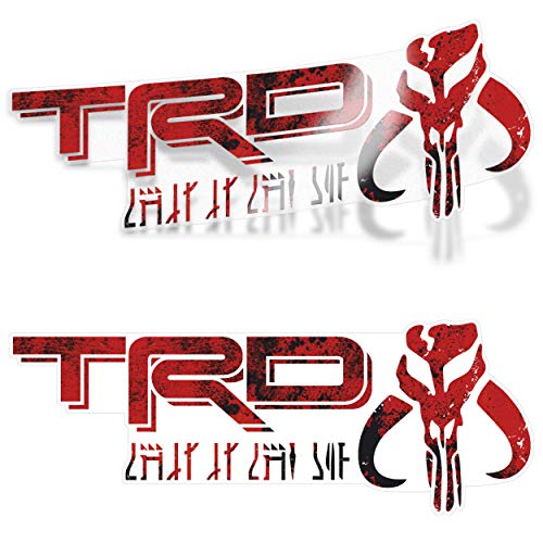 TRD Offroad Decals for Tacoma, Mandalorian TRD Decal, 4x4 Sticker (Set of 2)