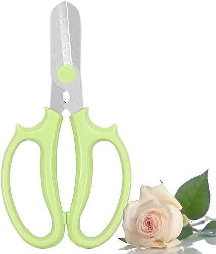 Miniatura 1 de Leize Tijeras de flores, tijeras florales de acero inoxidable multifunción de alta calidad, podadora gruesa para flores, ramas y hojas (rosa)