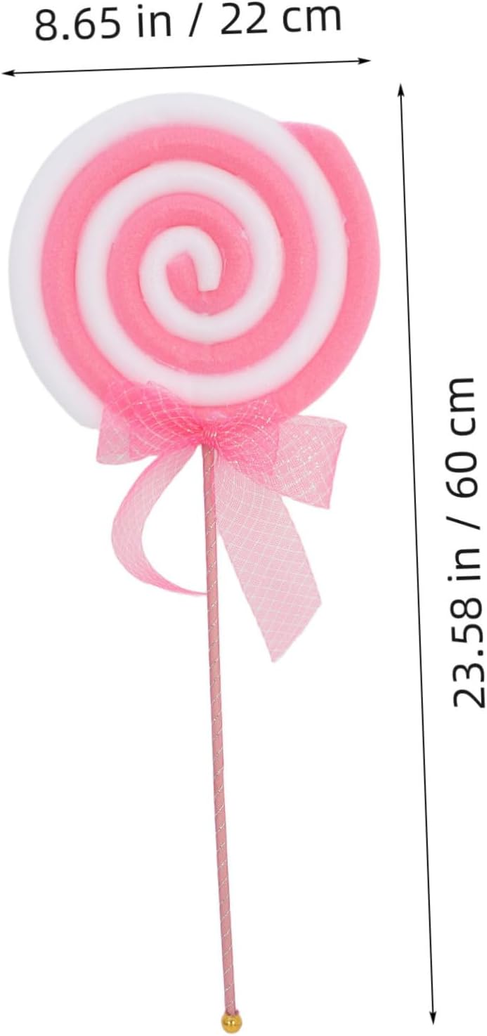 3pcs Faux Lollipop Photo Props Candy Ornament Simulation for Birthday Party Decorations Giant Lollipops