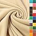STOFFKONTOR Polar Fleece Stoff Meterware, Fleecestoff zum Nähen mit Antipilling Eigenschaften - Beige